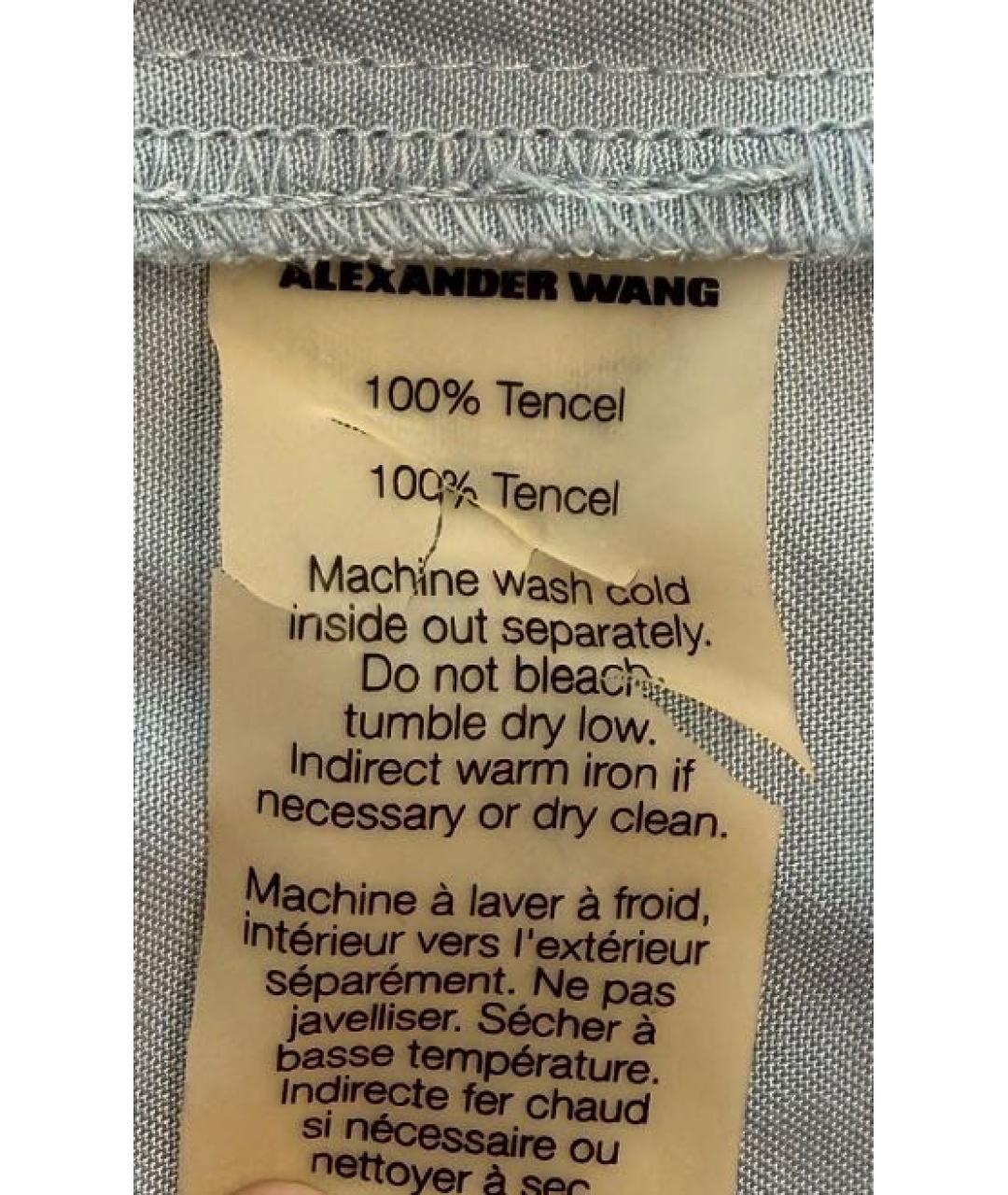 ALEXANDER WANG Голубое вискозное повседневное платье, фото 8