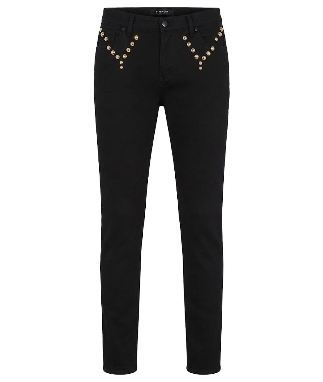 GIVENCHY Черные хлопковые прямые джинсы, фото 1