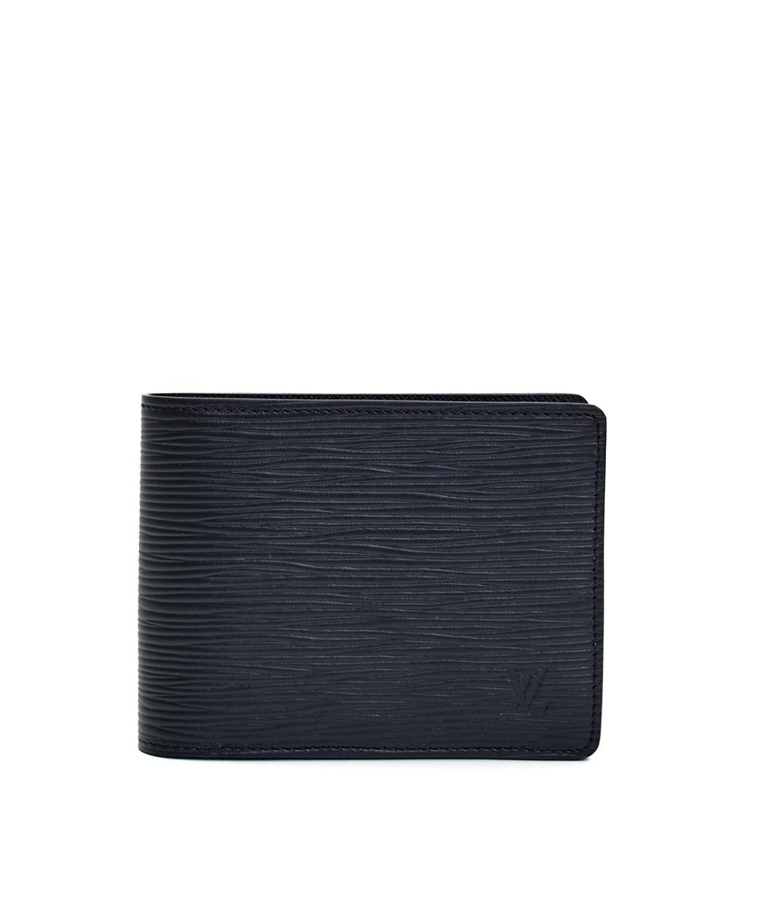 LOUIS VUITTON Черный кожаный кошелек, фото 7