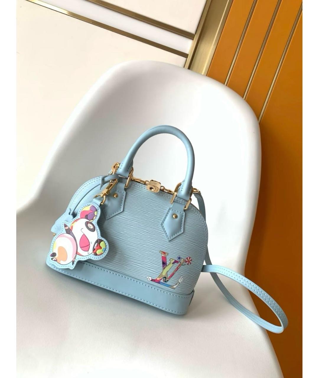 LOUIS VUITTON Голубая сумка с короткими ручками, фото 5