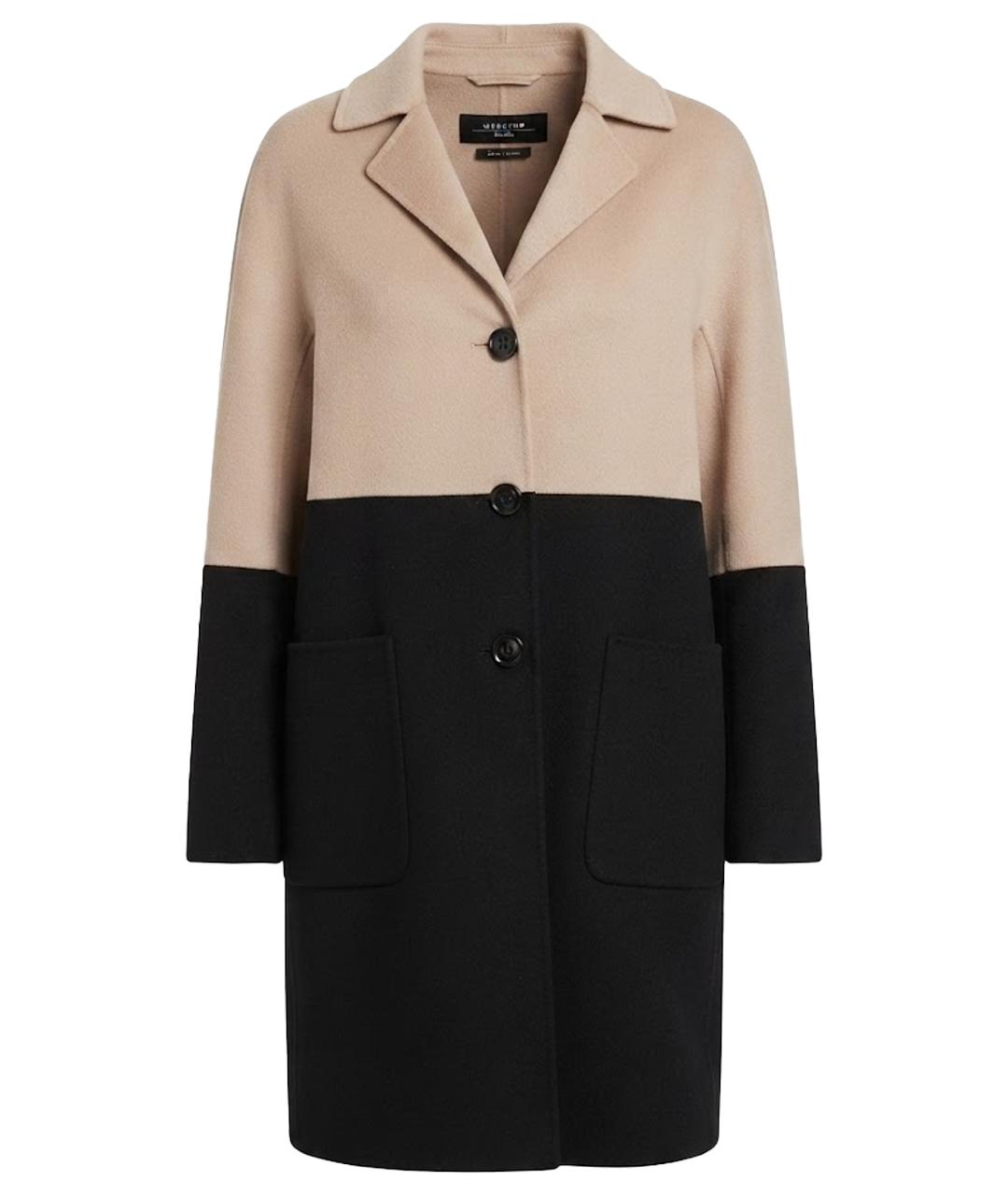 WEEKEND MAX MARA Черное шерстяное пальто, фото 1