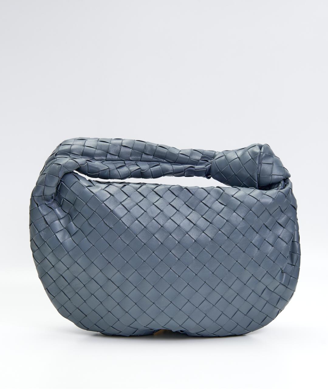 BOTTEGA VENETA Синяя кожаная сумка с короткими ручками, фото 6