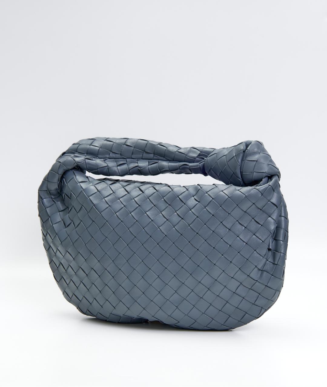 BOTTEGA VENETA Синяя кожаная сумка с короткими ручками, фото 2