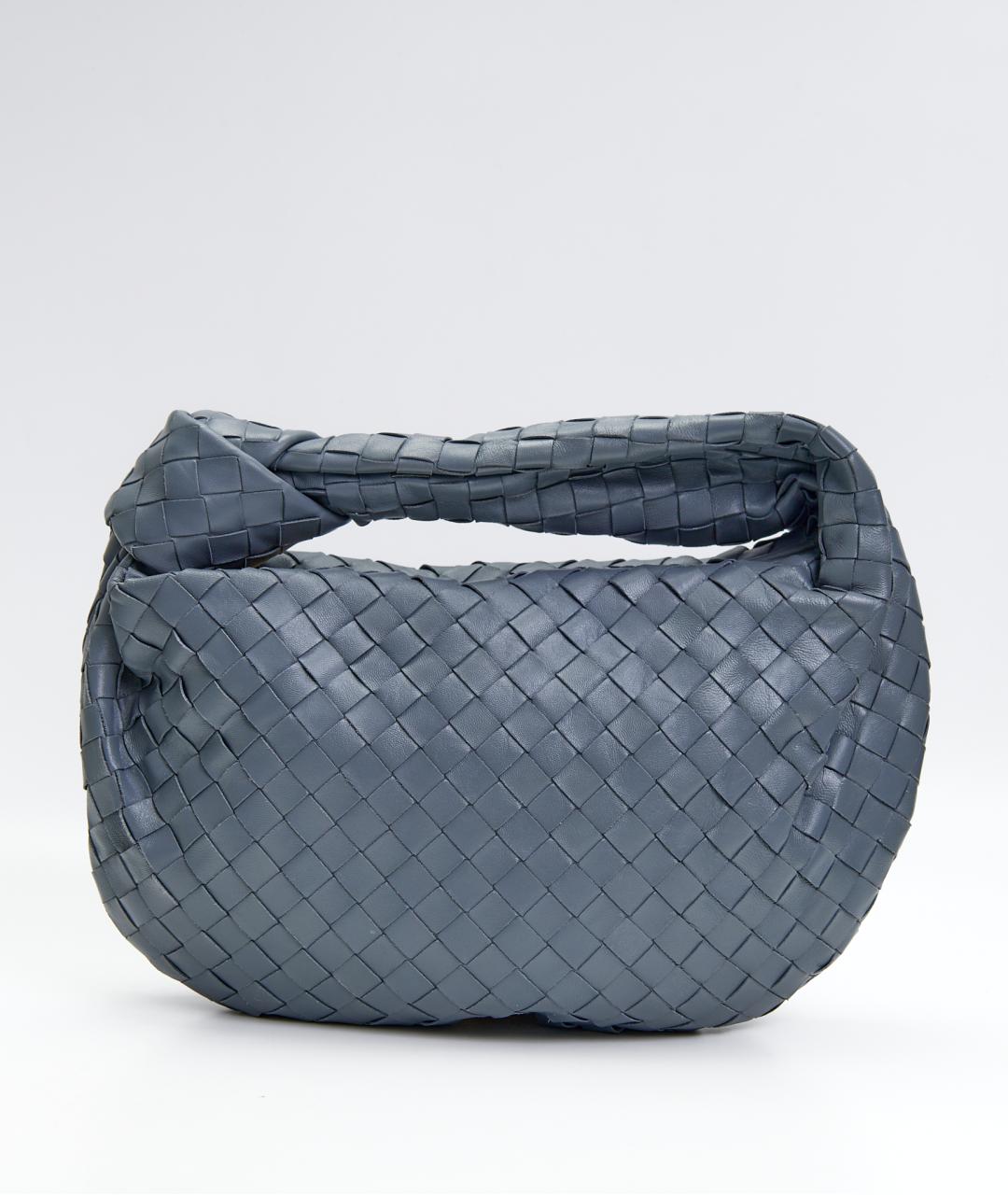 BOTTEGA VENETA Синяя кожаная сумка с короткими ручками, фото 3