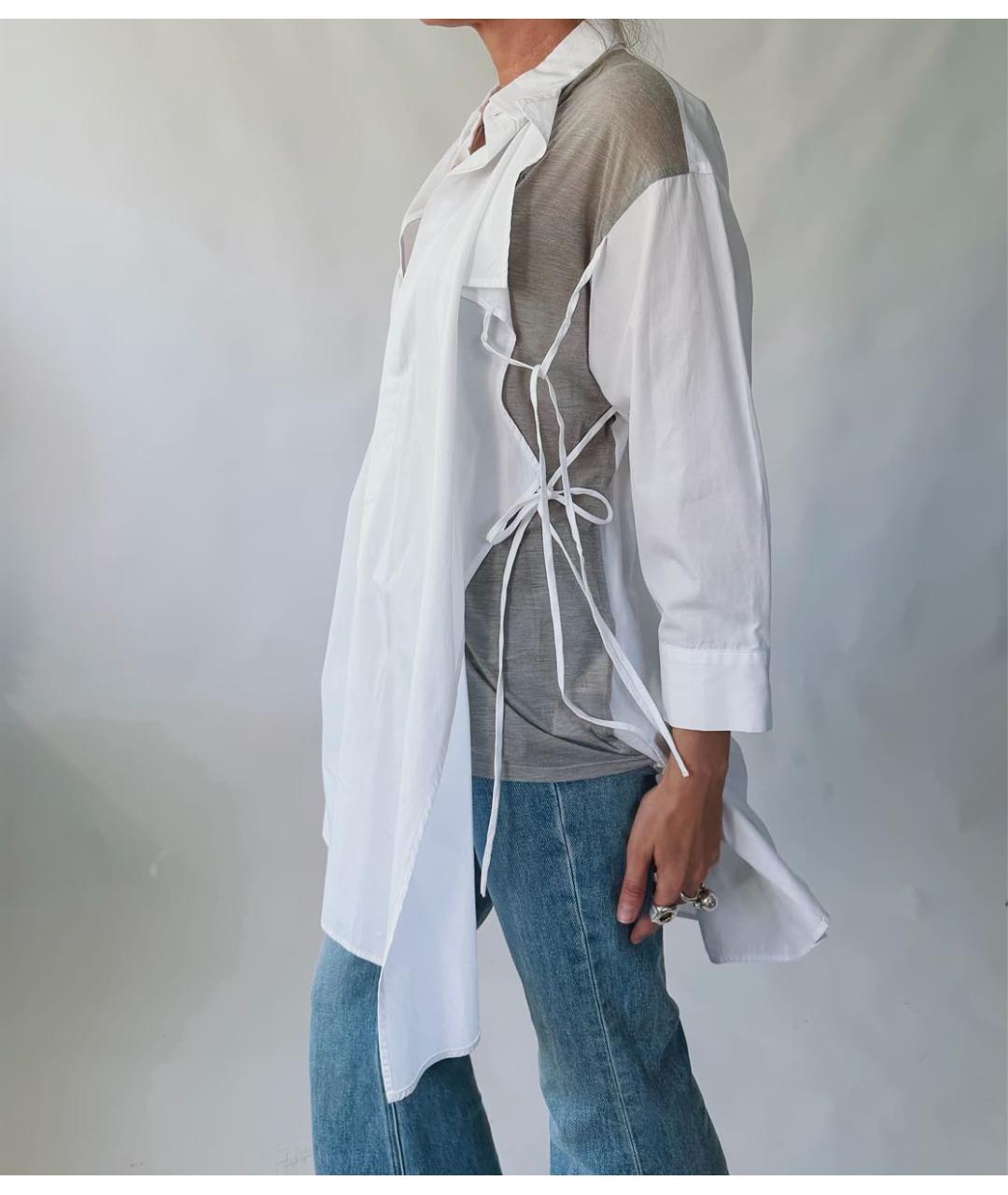 YOHJI YAMAMOTO Белая хлопковая рубашка, фото 7