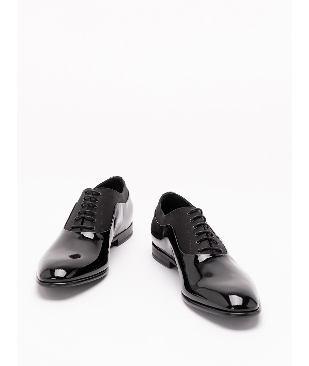 DOLCE&GABBANA Черные кожаные туфли, фото 2