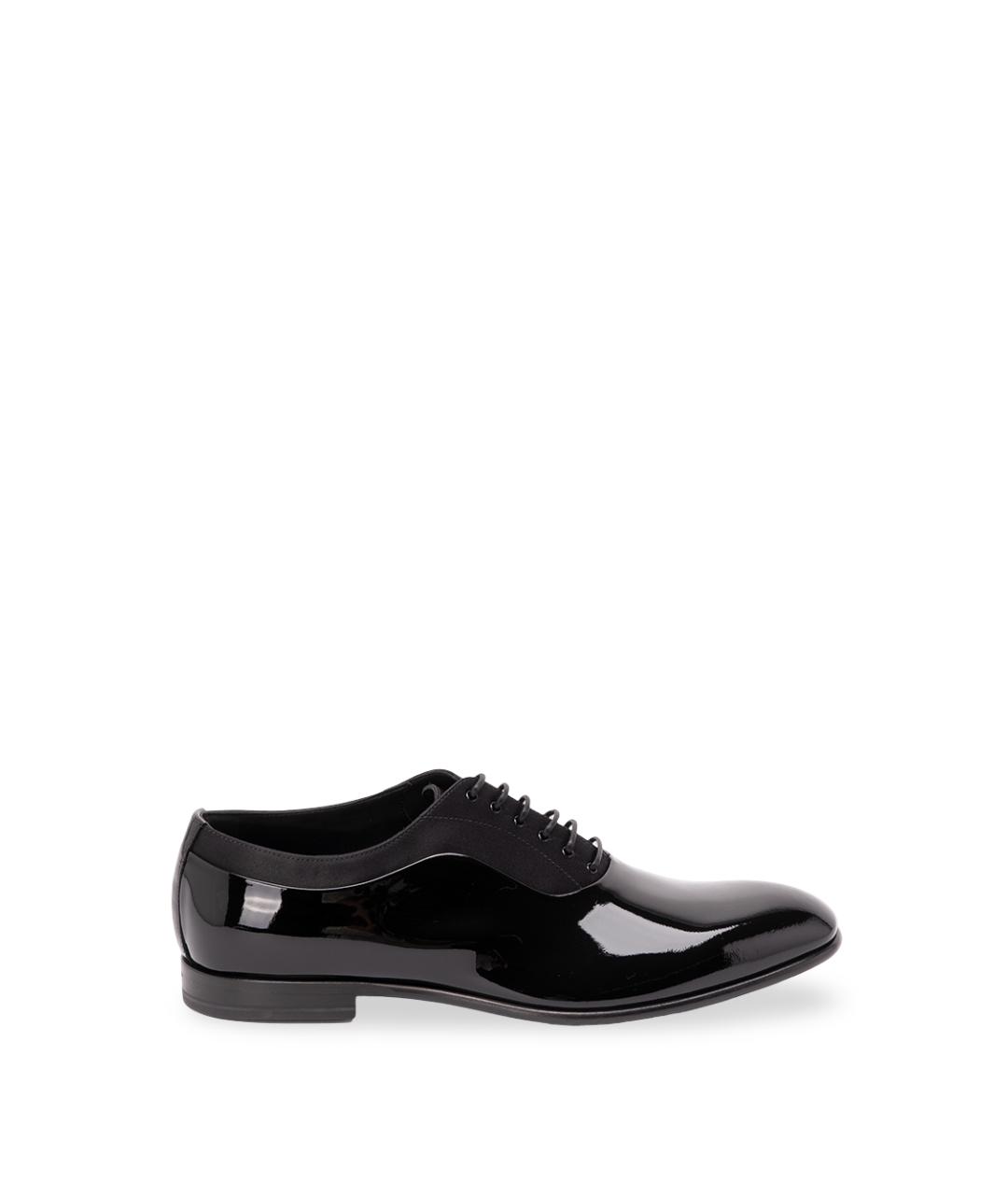 DOLCE&GABBANA Черные кожаные туфли, фото 1