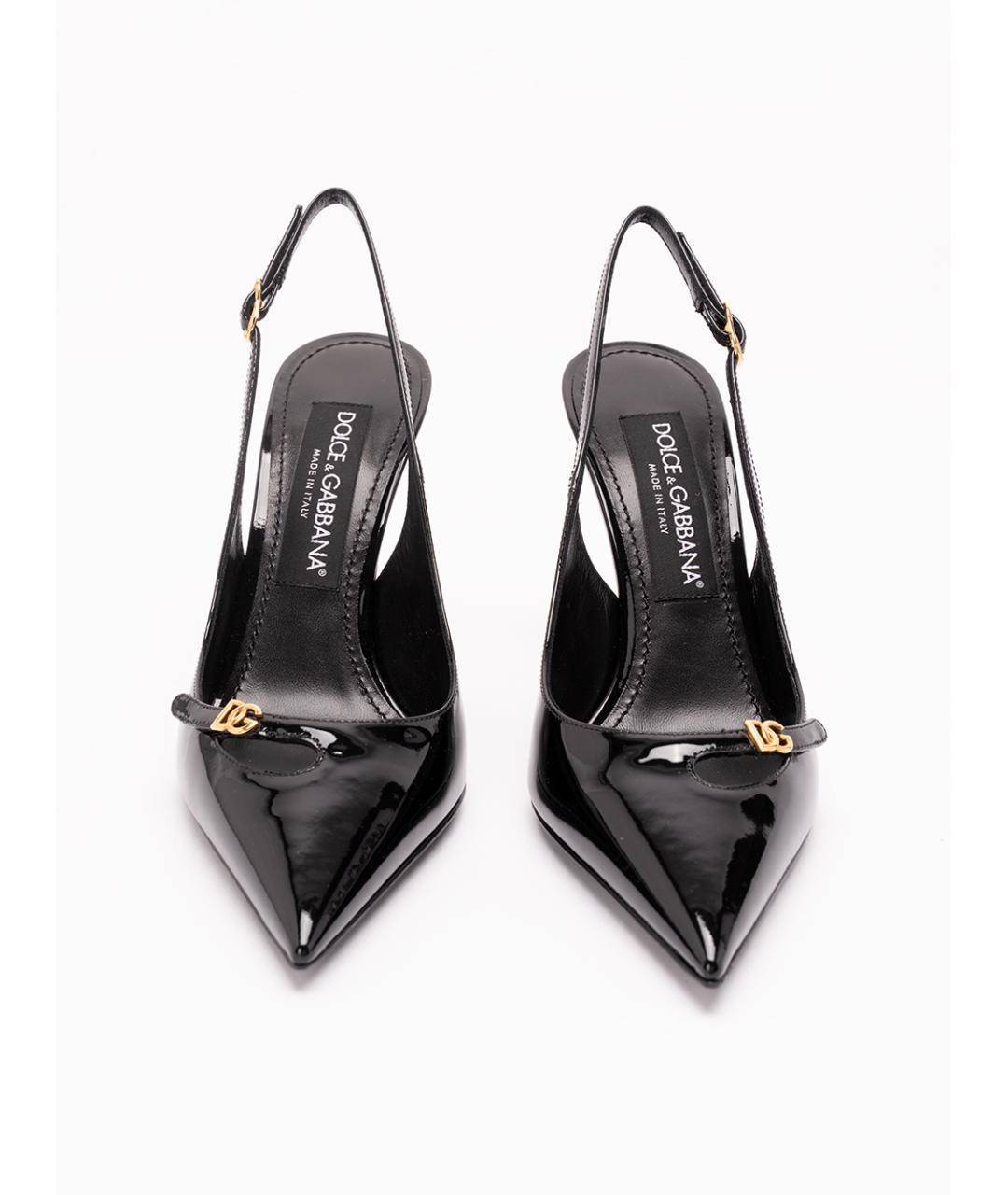 DOLCE&GABBANA Черные кожаные туфли, фото 5