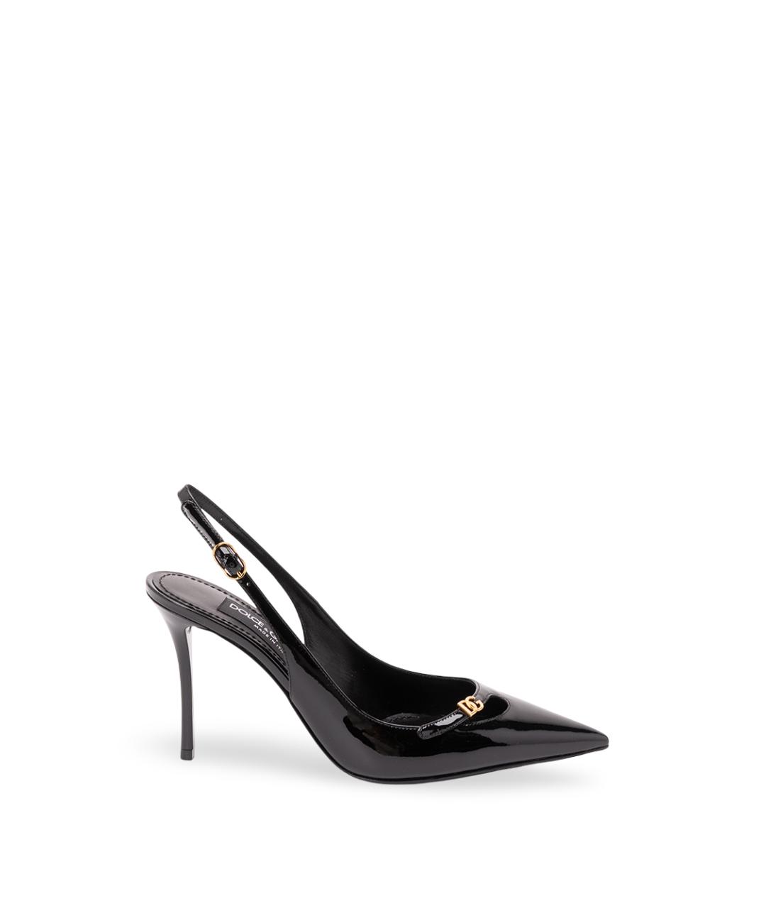 DOLCE&GABBANA Черные кожаные туфли, фото 1
