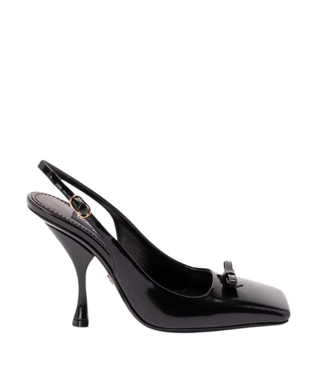 DOLCE&GABBANA Черные туфли из лакированной кожи, фото 1