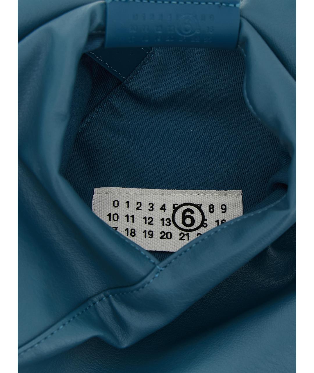 MM6 MAISON MARGIELA Бирюзовая сумка тоут из искусственной кожи, фото 4