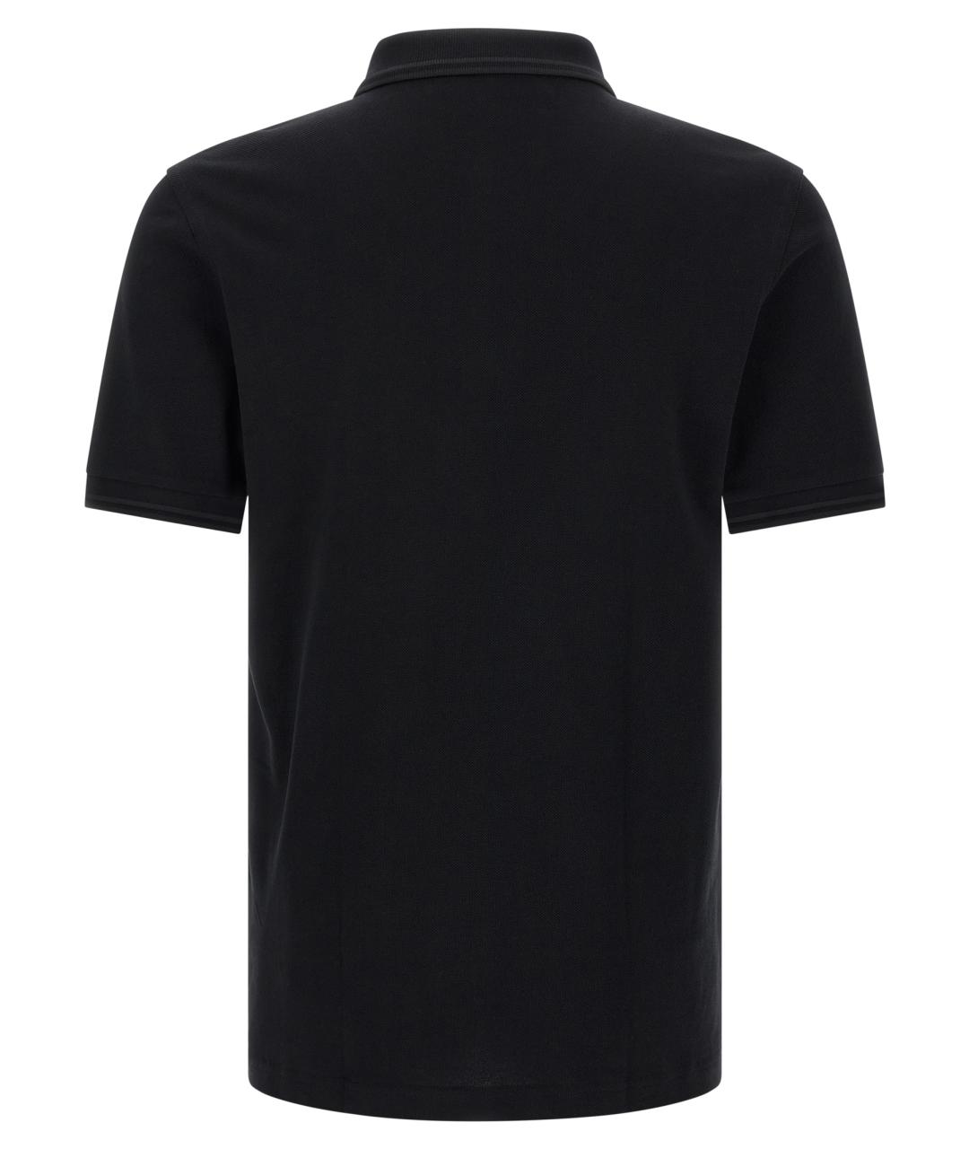 COMME DES GARÇONS SHIRT Черное хлопковое поло с коротким рукавом, фото 2