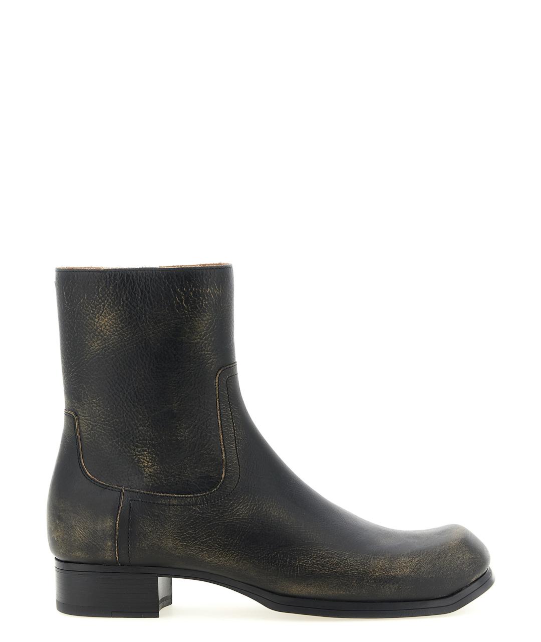 MAISON MARGIELA Черные кожаные высокие ботинки, фото 1