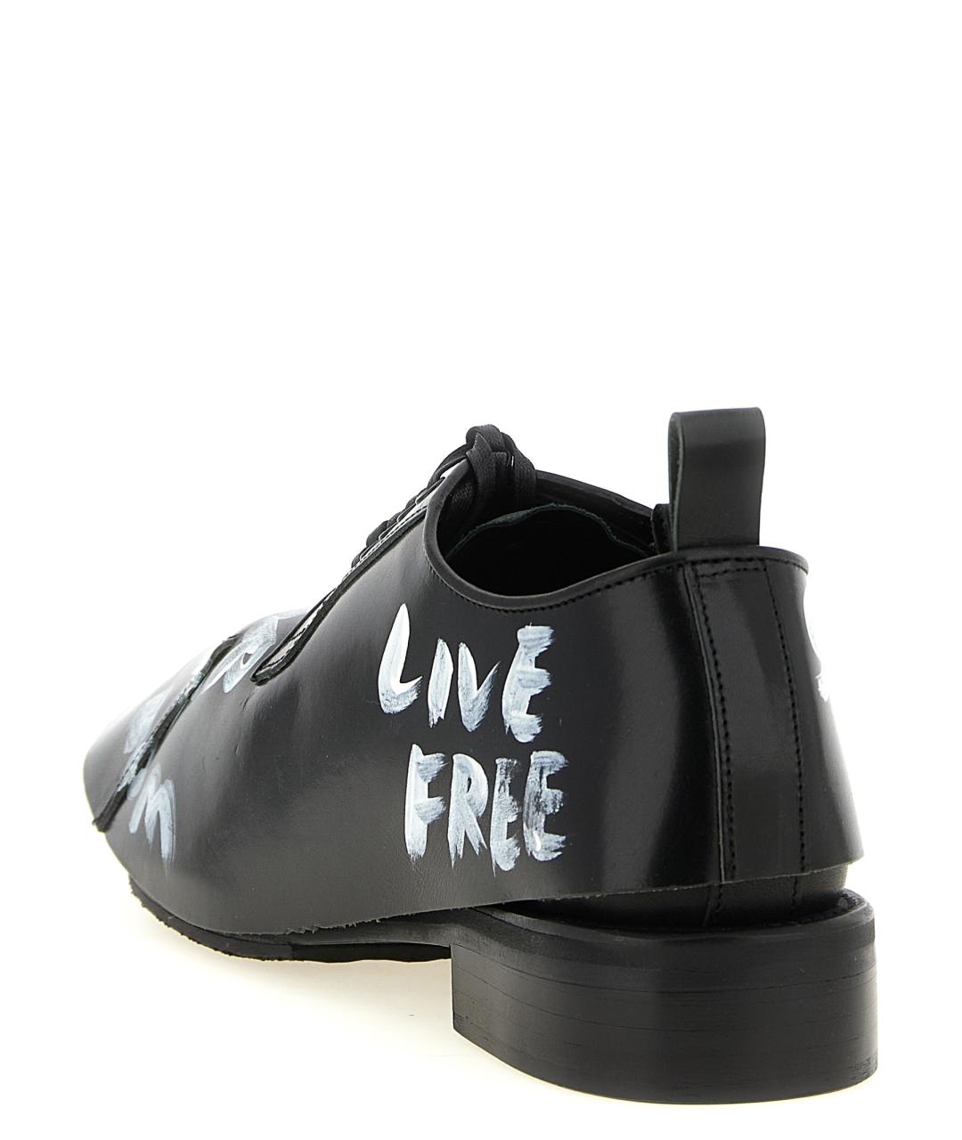 COMME DES GARÇONS HOMME PLUS Черные кожаные низкие ботинки, фото 4