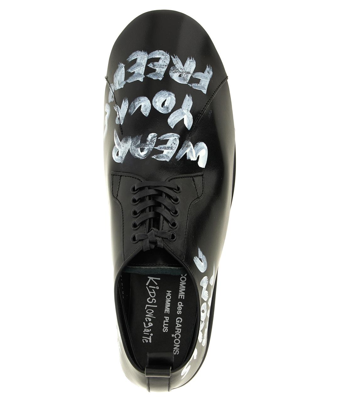 COMME DES GARÇONS HOMME PLUS Черные кожаные низкие ботинки, фото 5