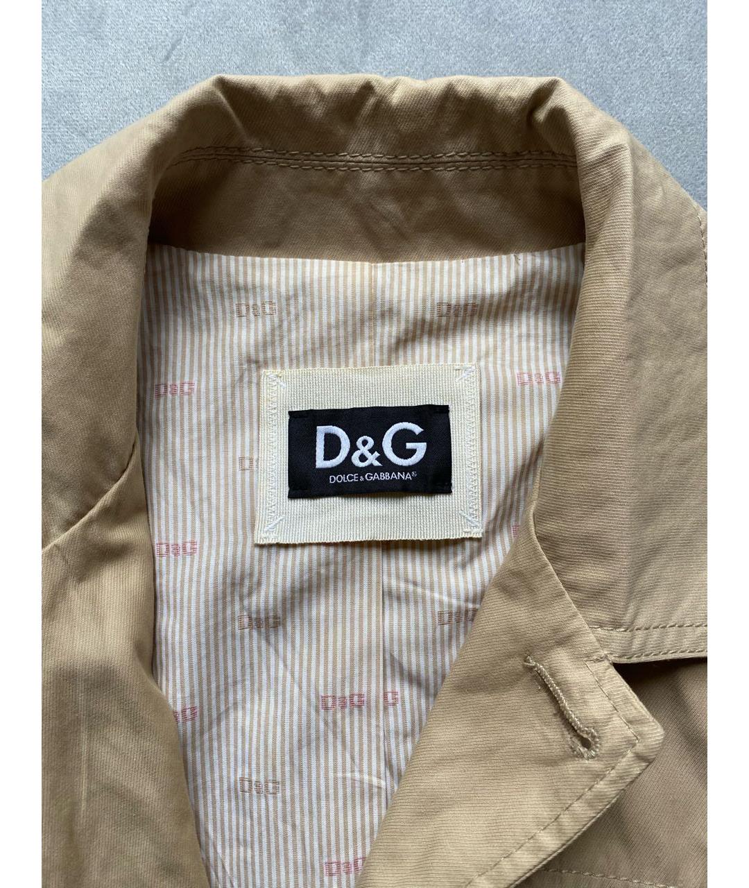 DOLCE&GABBANA Бежевая хлопковая куртка, фото 3
