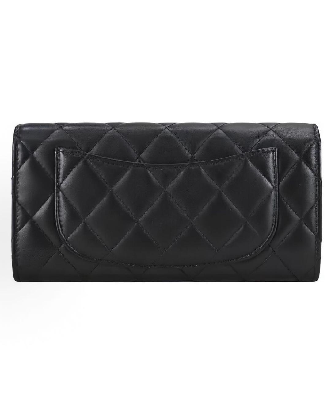 CHANEL Черный кожаный кошелек, фото 2