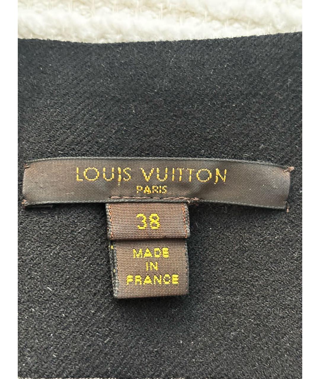 LOUIS VUITTON Черное кашемировое повседневное платье, фото 3