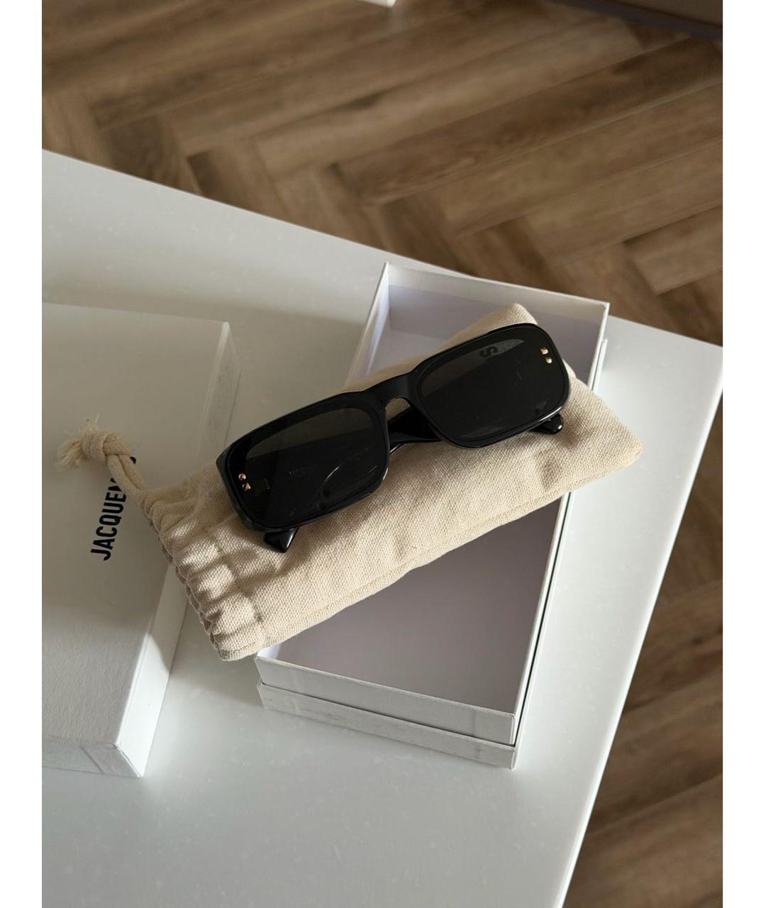 JACQUEMUS Черные пластиковые солнцезащитные очки, фото 3