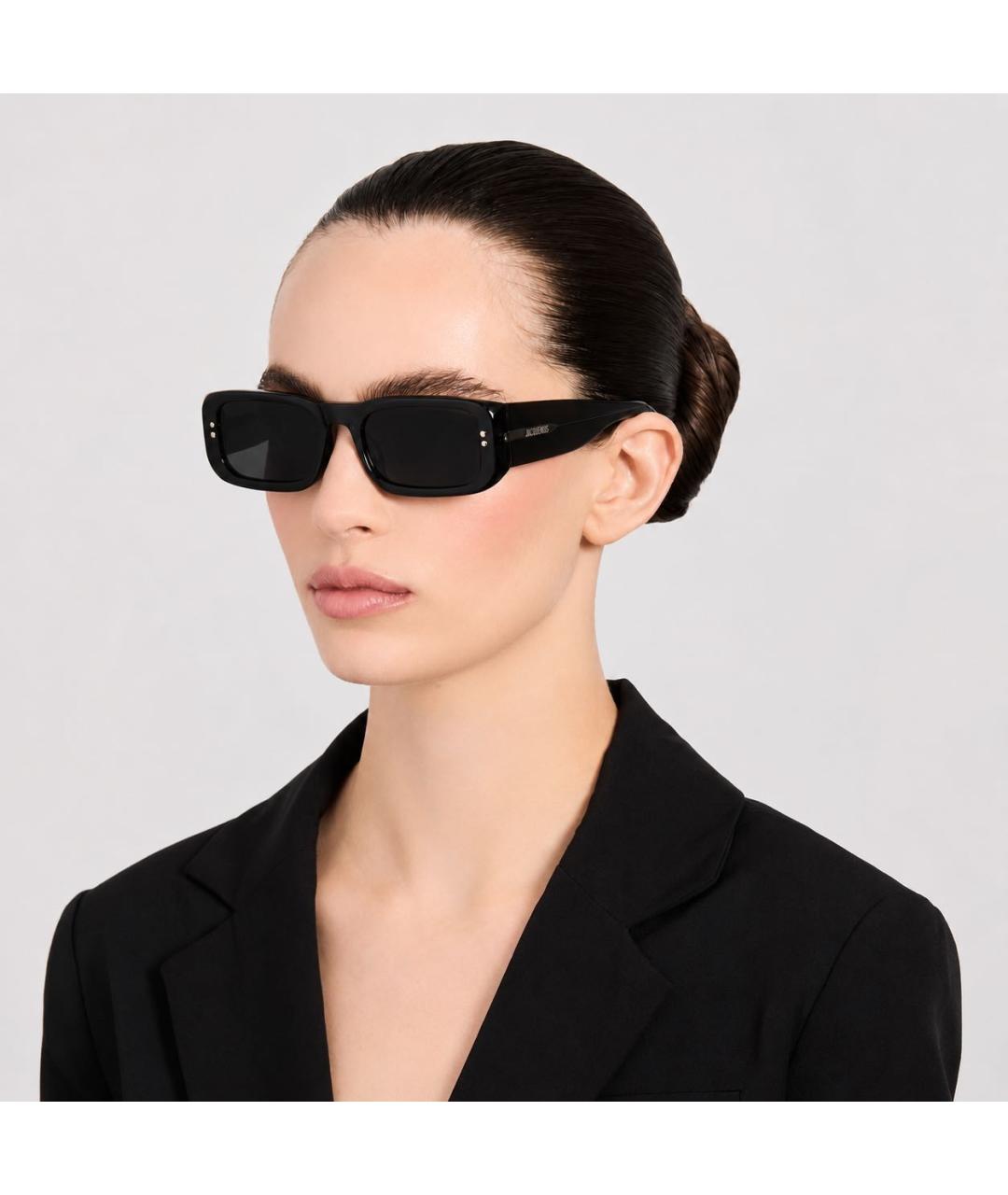 JACQUEMUS Черные пластиковые солнцезащитные очки, фото 8