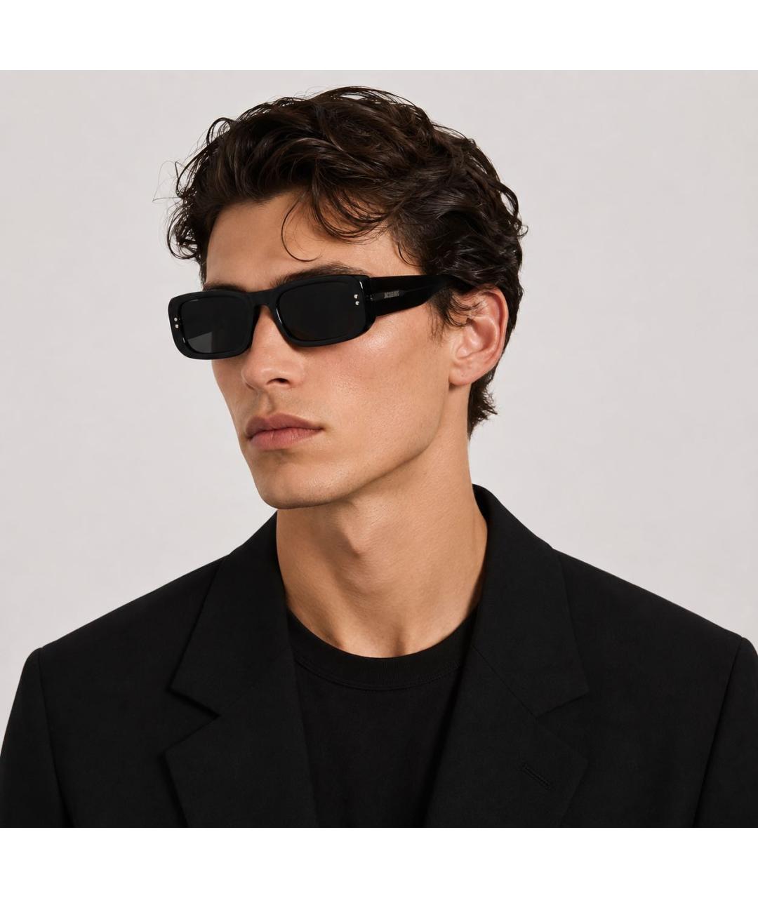 JACQUEMUS Черные пластиковые солнцезащитные очки, фото 7