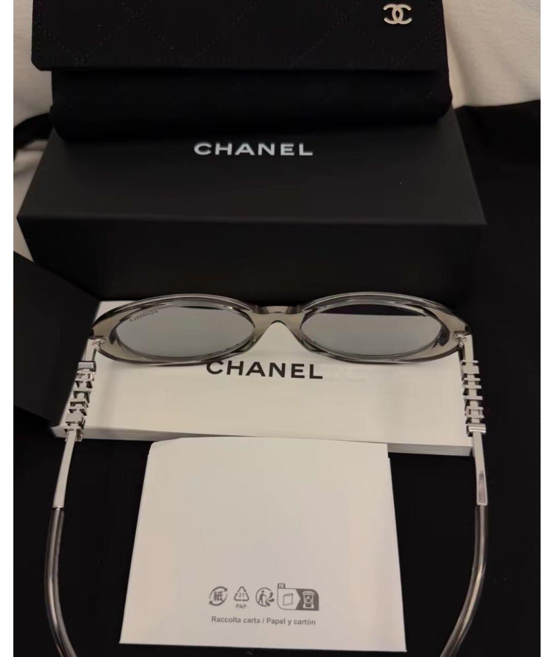 CHANEL Серые солнцезащитные очки, фото 4