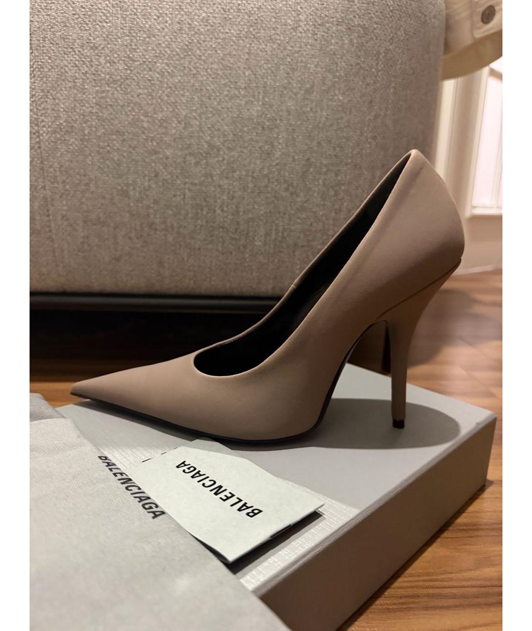 BALENCIAGA Коричневые текстильные туфли, фото 5