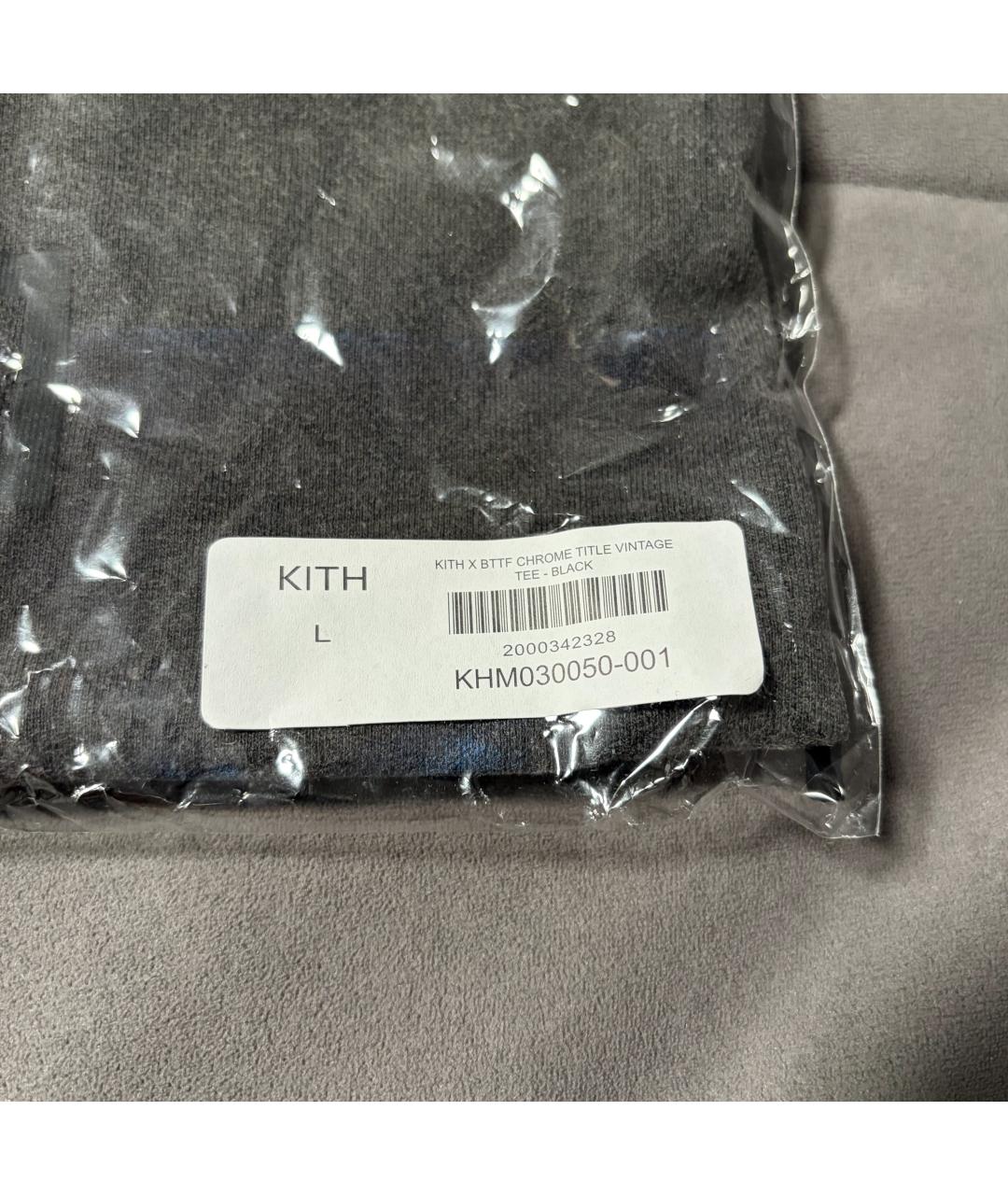 KITH Черная хлопковая футболка, фото 8