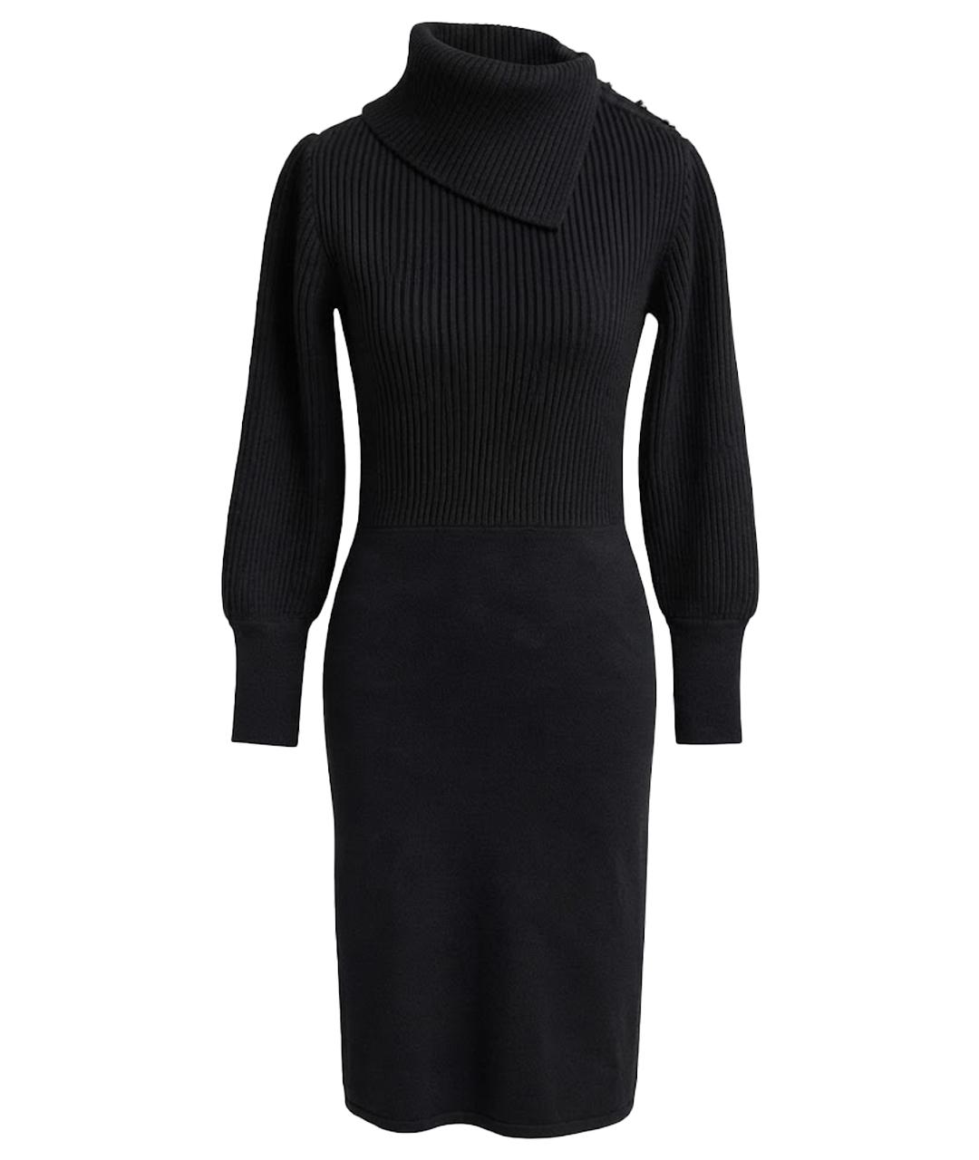 ALAIA Черное шерстяное повседневное платье, фото 1
