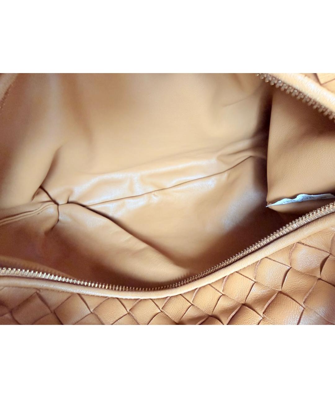 BOTTEGA VENETA Бежевая кожаная сумка через плечо, фото 8
