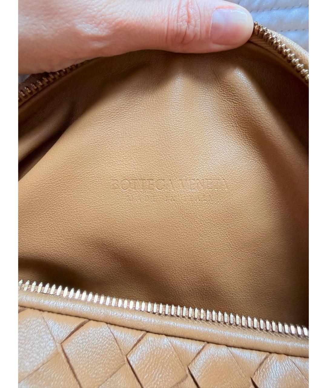 BOTTEGA VENETA Бежевая кожаная сумка через плечо, фото 6