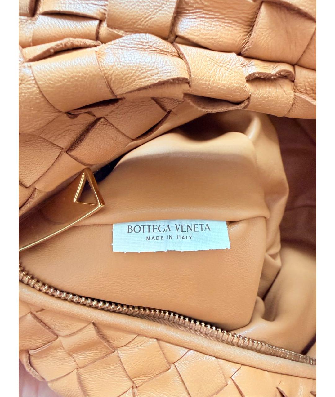 BOTTEGA VENETA Бежевая кожаная сумка через плечо, фото 7