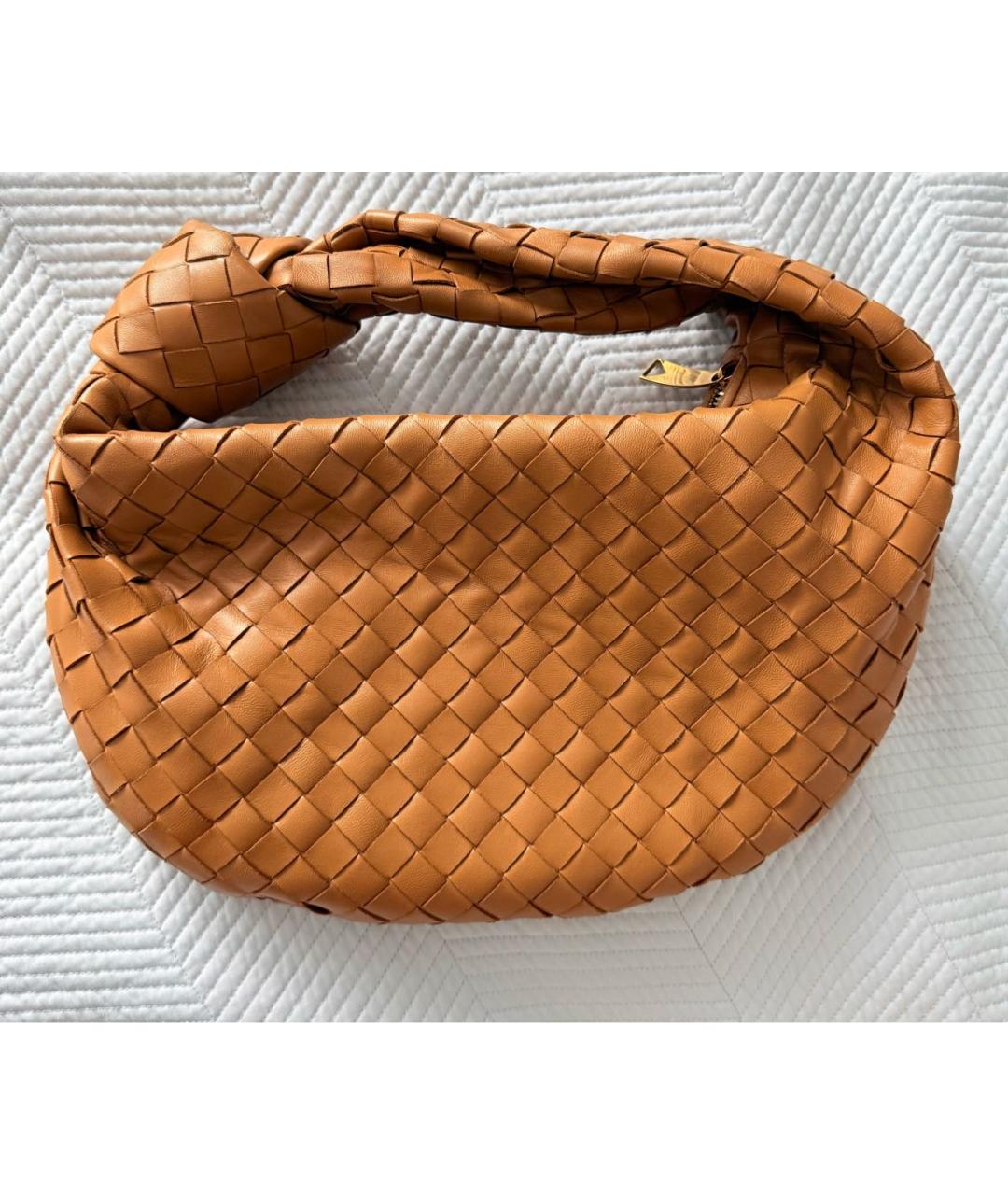BOTTEGA VENETA Бежевая кожаная сумка через плечо, фото 9