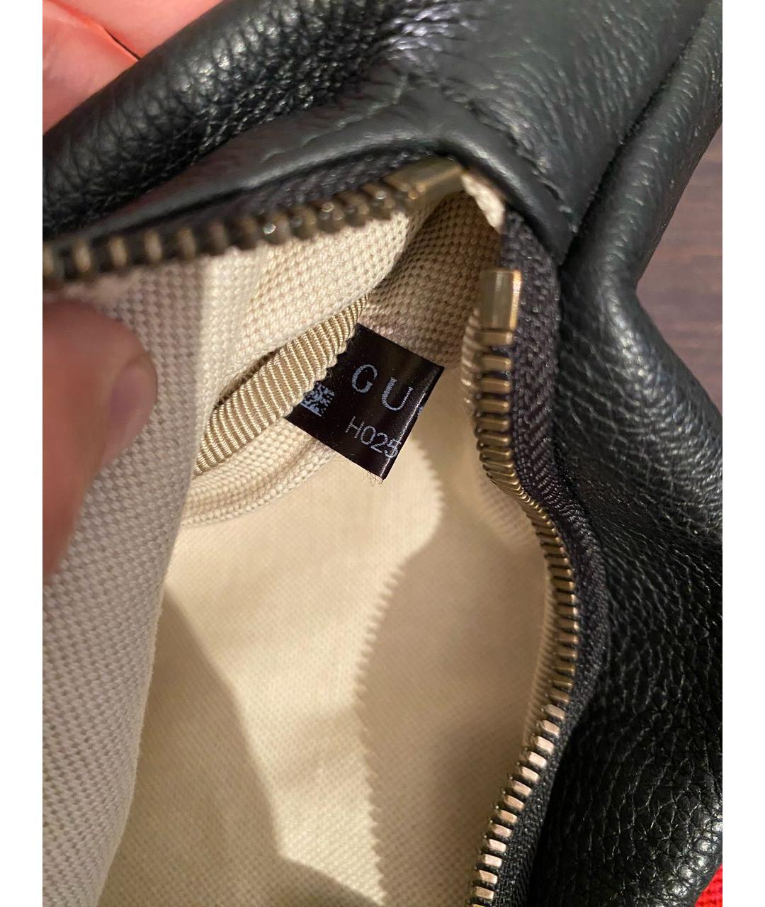GUCCI Черная кожаная поясная сумка, фото 3