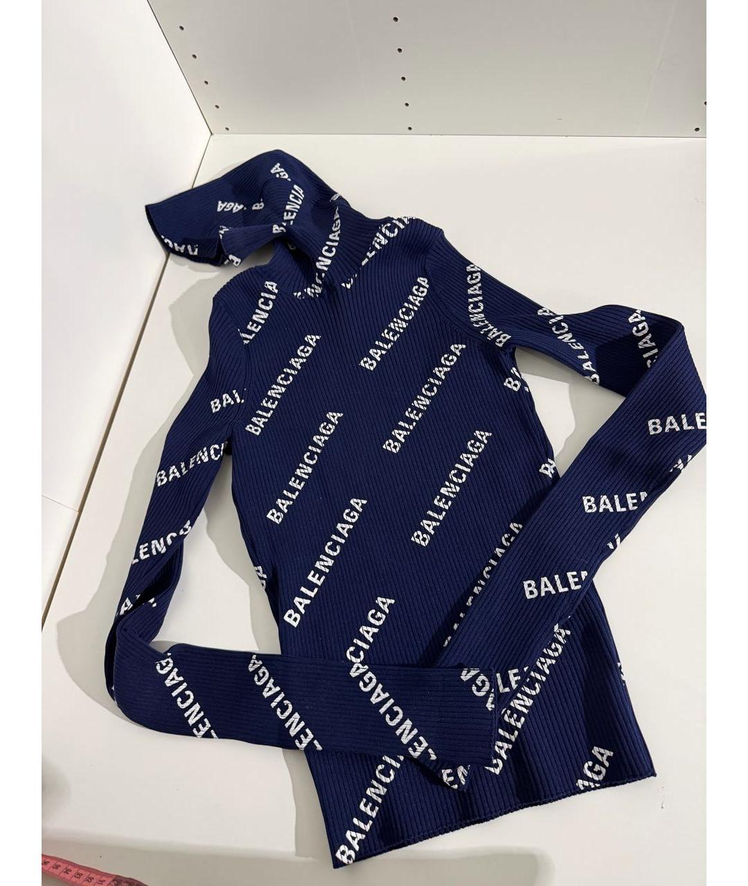 BALENCIAGA Темно-синяя водолазка, фото 4