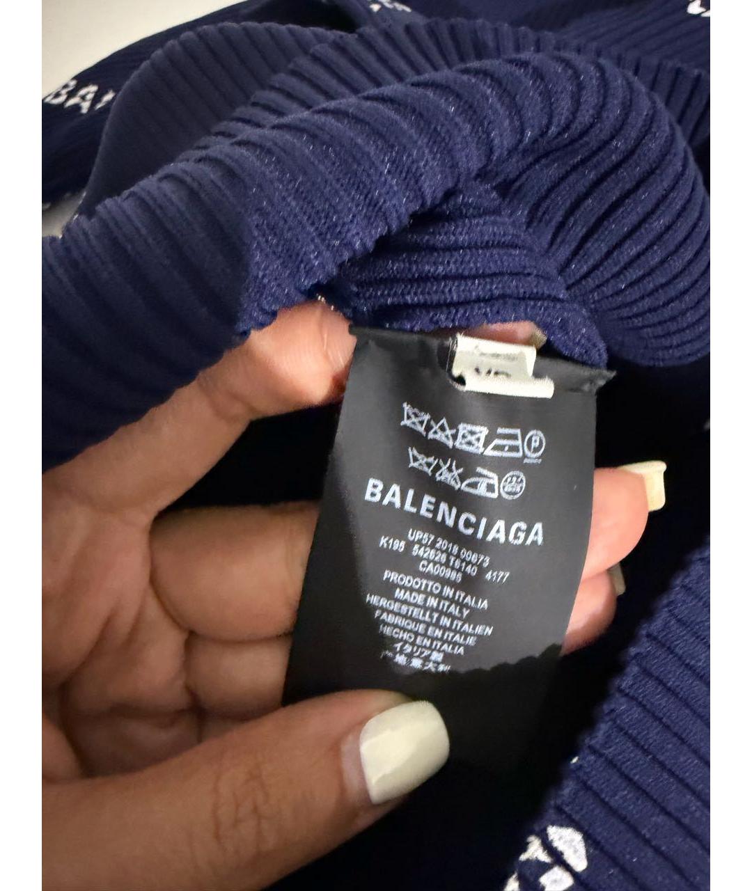 BALENCIAGA Темно-синяя водолазка, фото 5