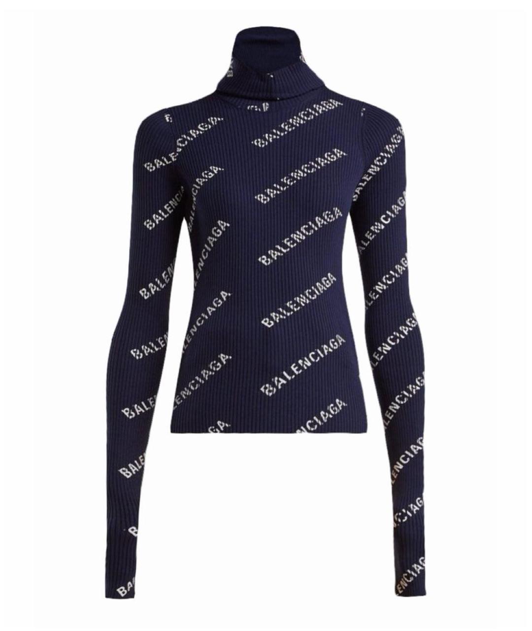 BALENCIAGA Темно-синяя водолазка, фото 9