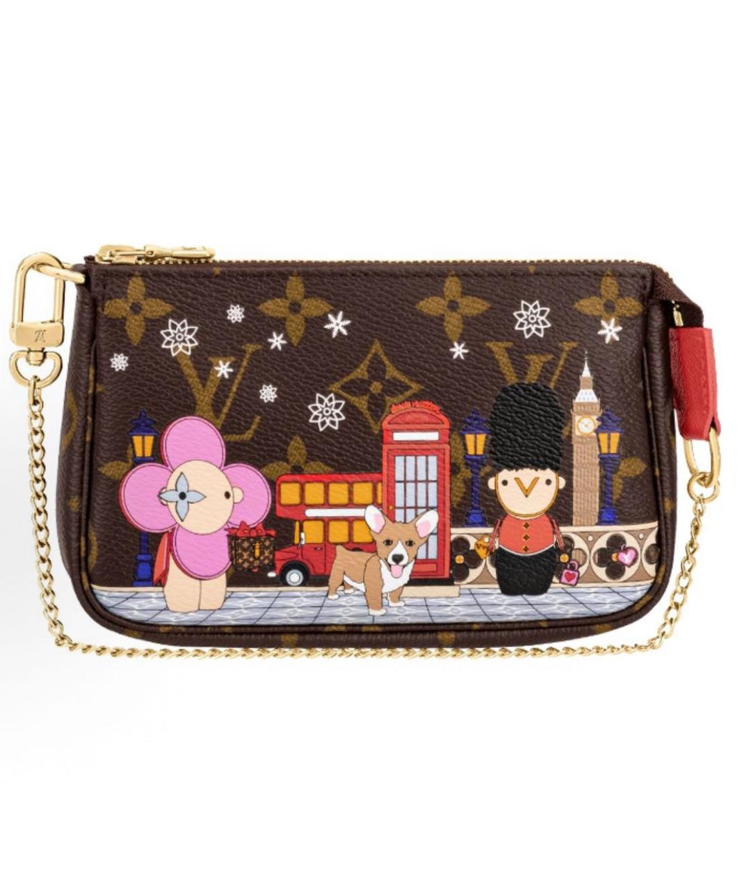 LOUIS VUITTON Коричневая сумка с короткими ручками из канвы, фото 5