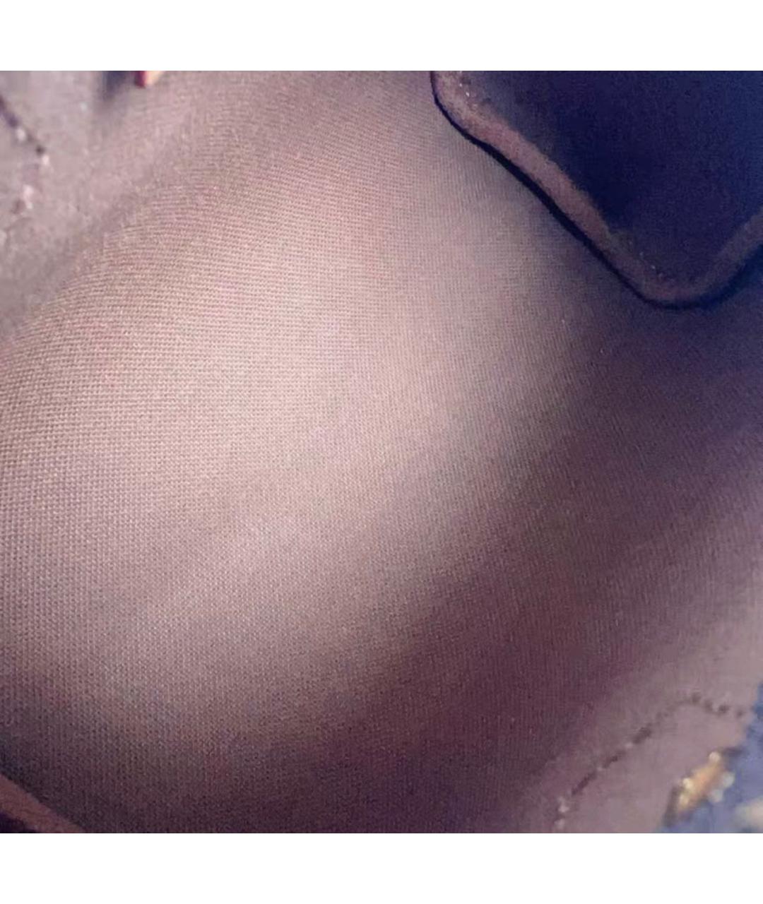 LOUIS VUITTON Коричневая кожаная сумка через плечо, фото 8