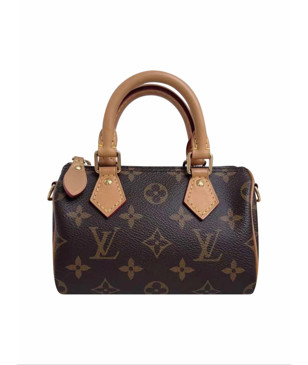 LOUIS VUITTON Коричневая кожаная сумка через плечо, фото 1