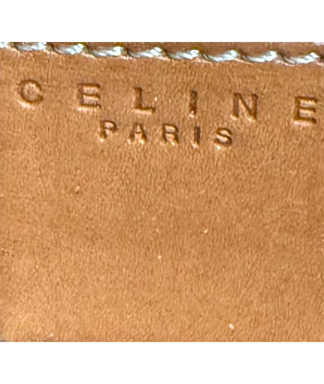 CELINE Коричневая кожаная сумка через плечо, фото 8