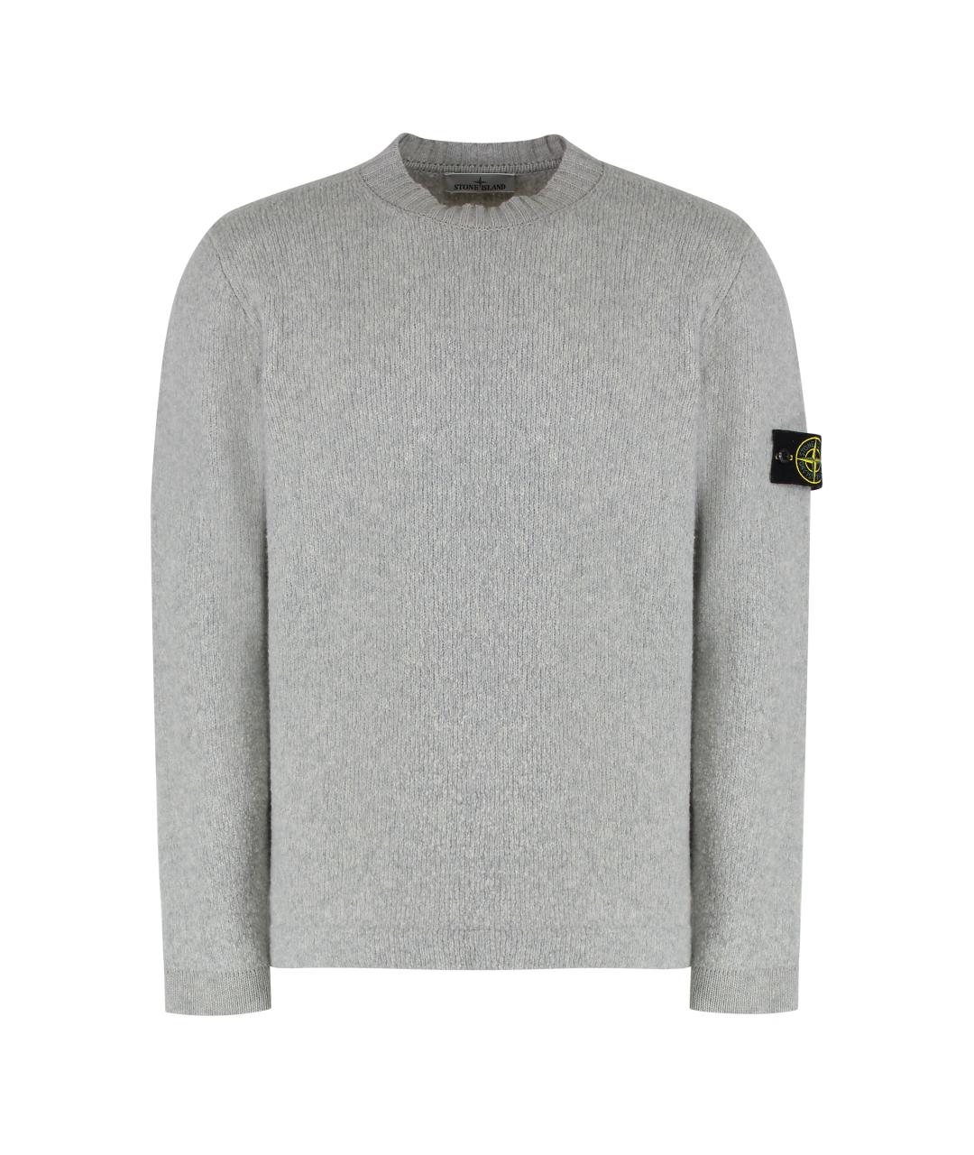STONE ISLAND Серый шерстяной джемпер / свитер, фото 1