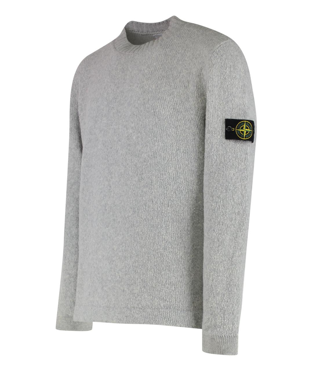 STONE ISLAND Серый шерстяной джемпер / свитер, фото 3