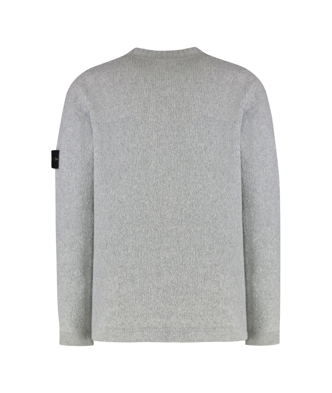 STONE ISLAND Серый шерстяной джемпер / свитер, фото 2