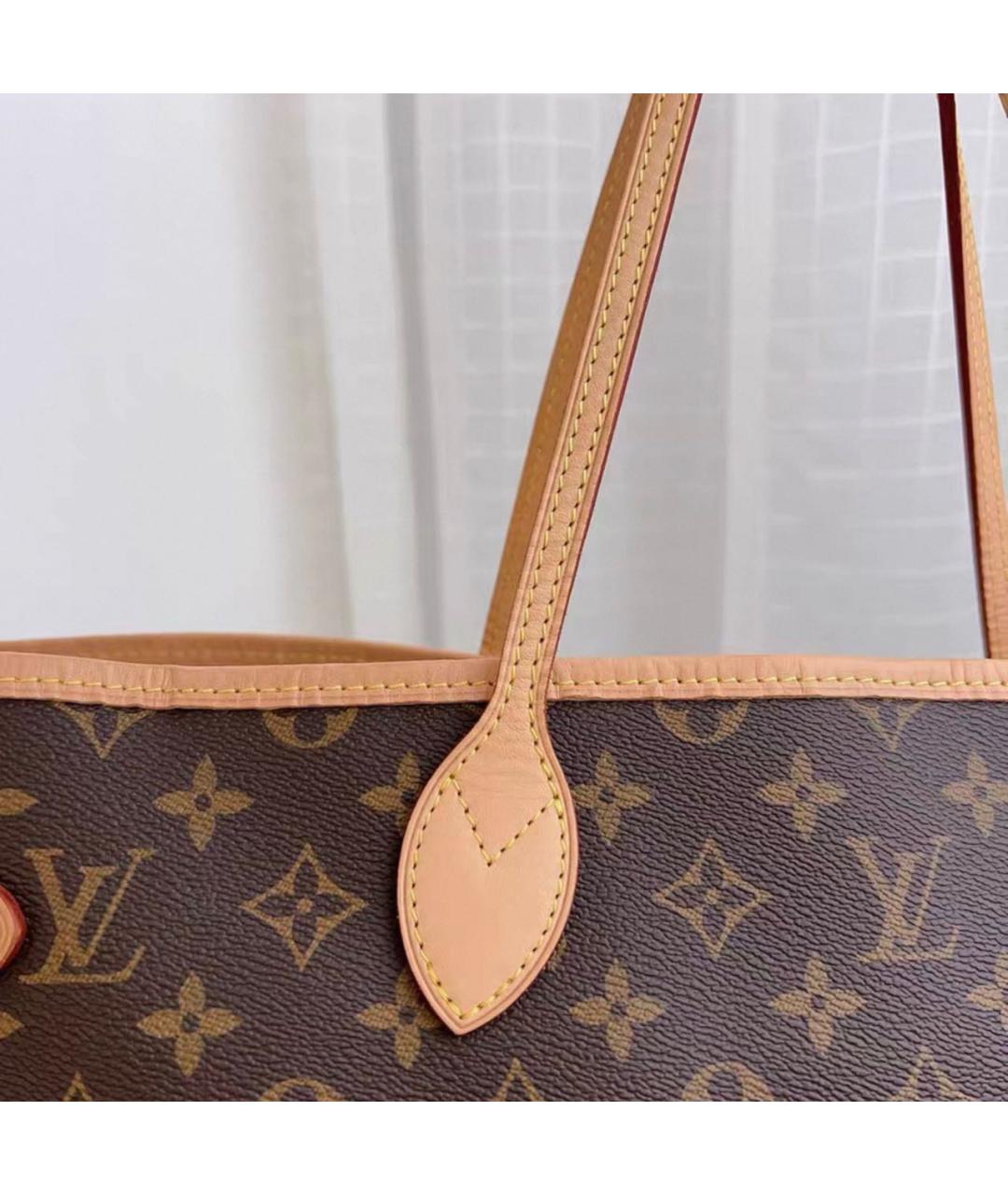 LOUIS VUITTON Коричневая сумка тоут из канвы, фото 7