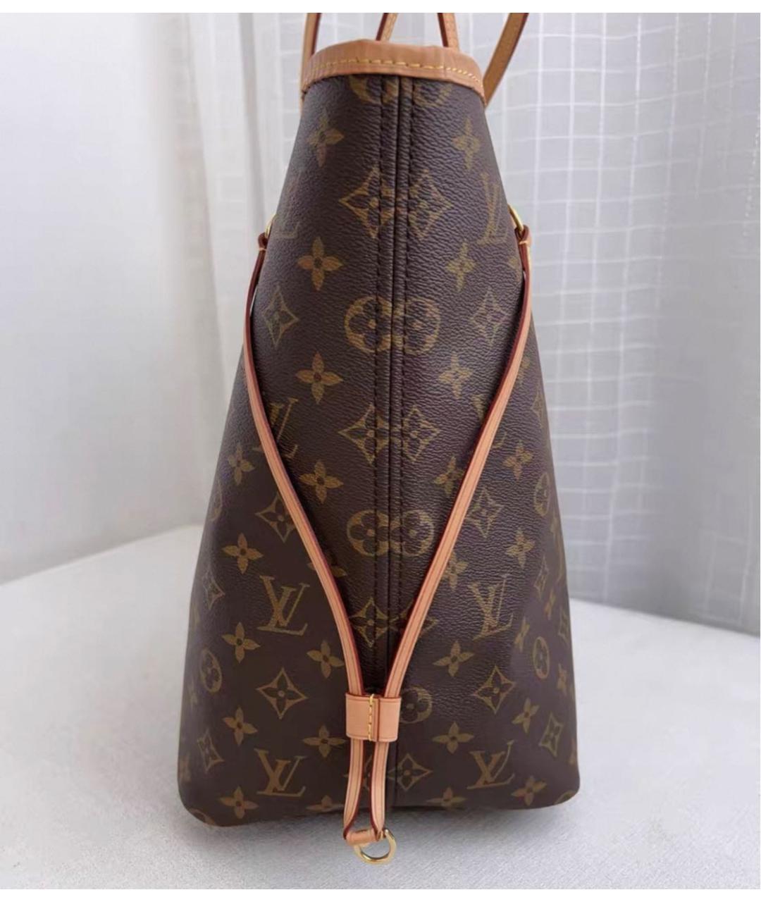 LOUIS VUITTON Коричневая сумка тоут из канвы, фото 4