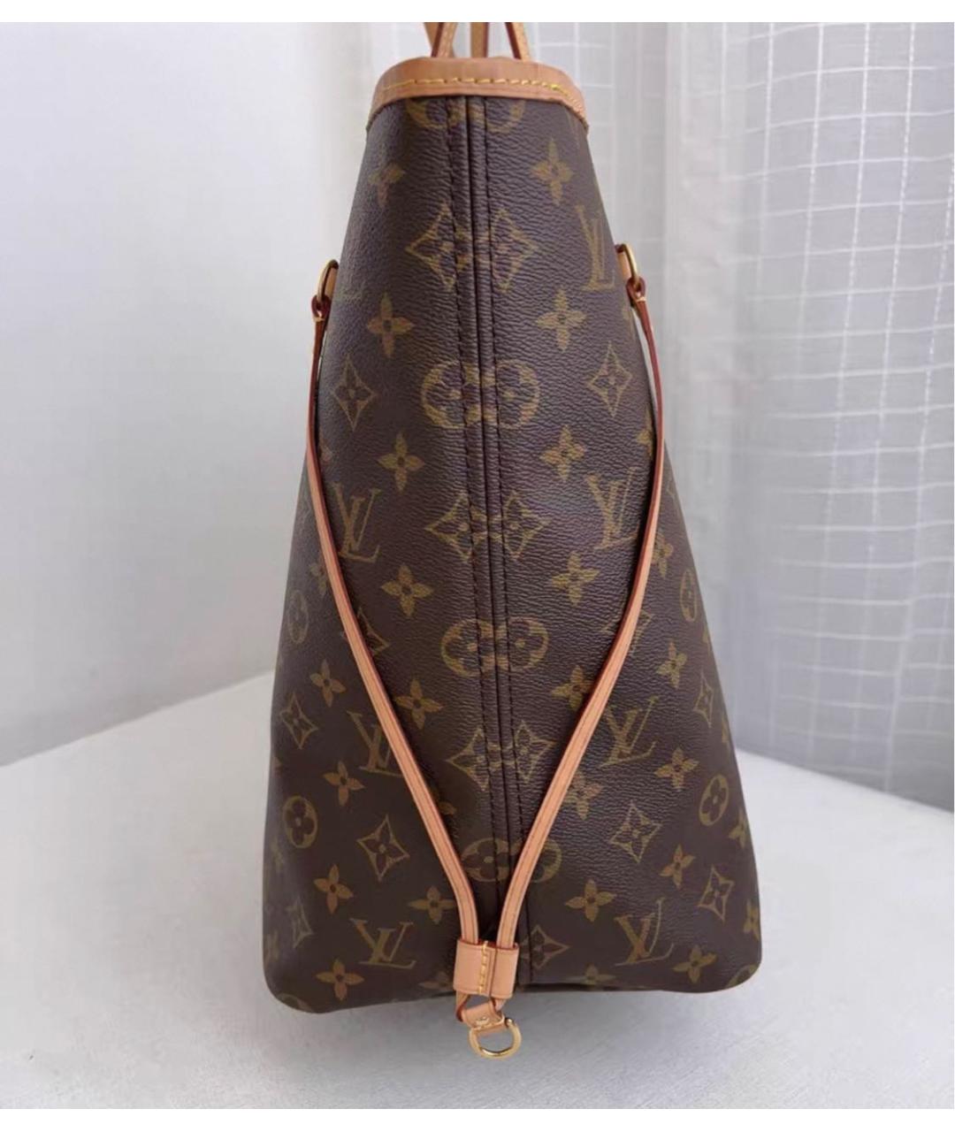 LOUIS VUITTON Коричневая сумка тоут из канвы, фото 3