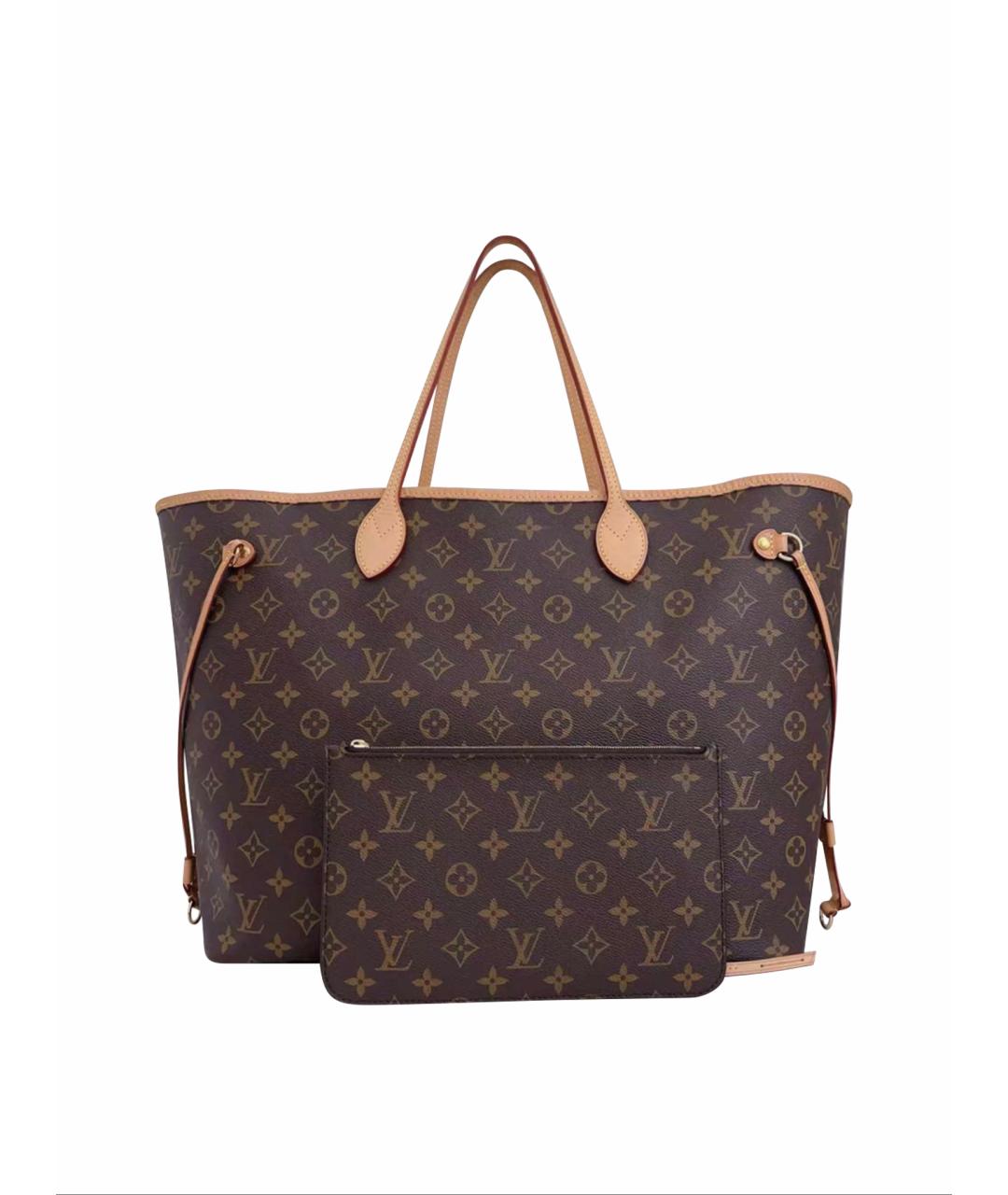 LOUIS VUITTON Коричневая сумка тоут из канвы, фото 1