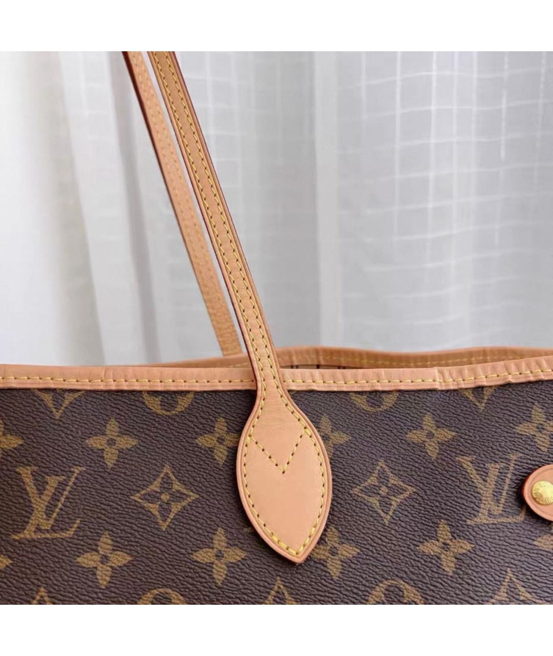 LOUIS VUITTON Коричневая сумка тоут из канвы, фото 6