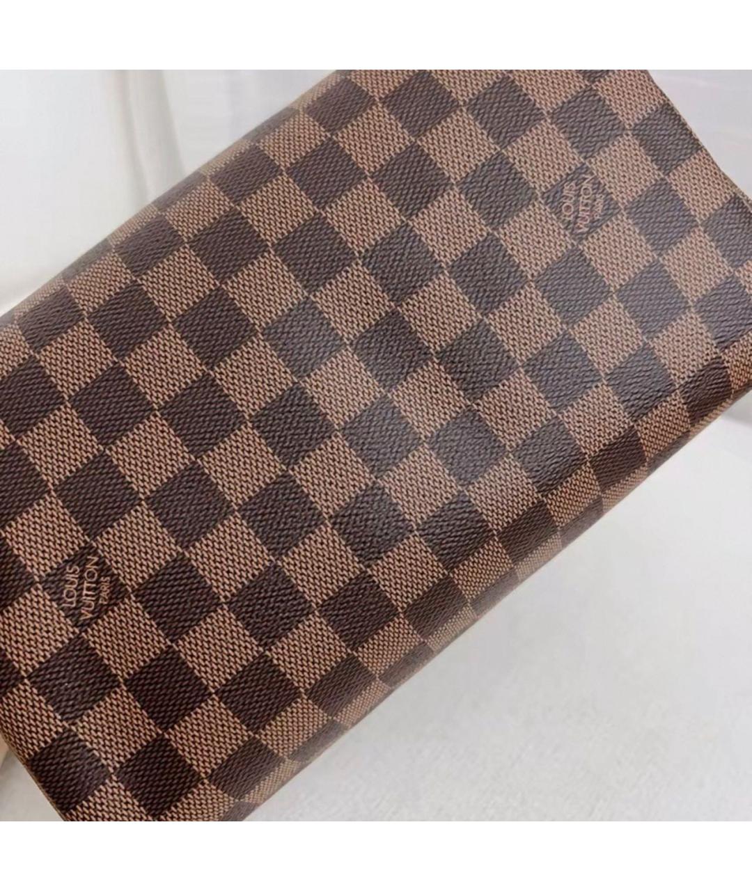 LOUIS VUITTON Коричневая сумка с короткими ручками из канвы, фото 5